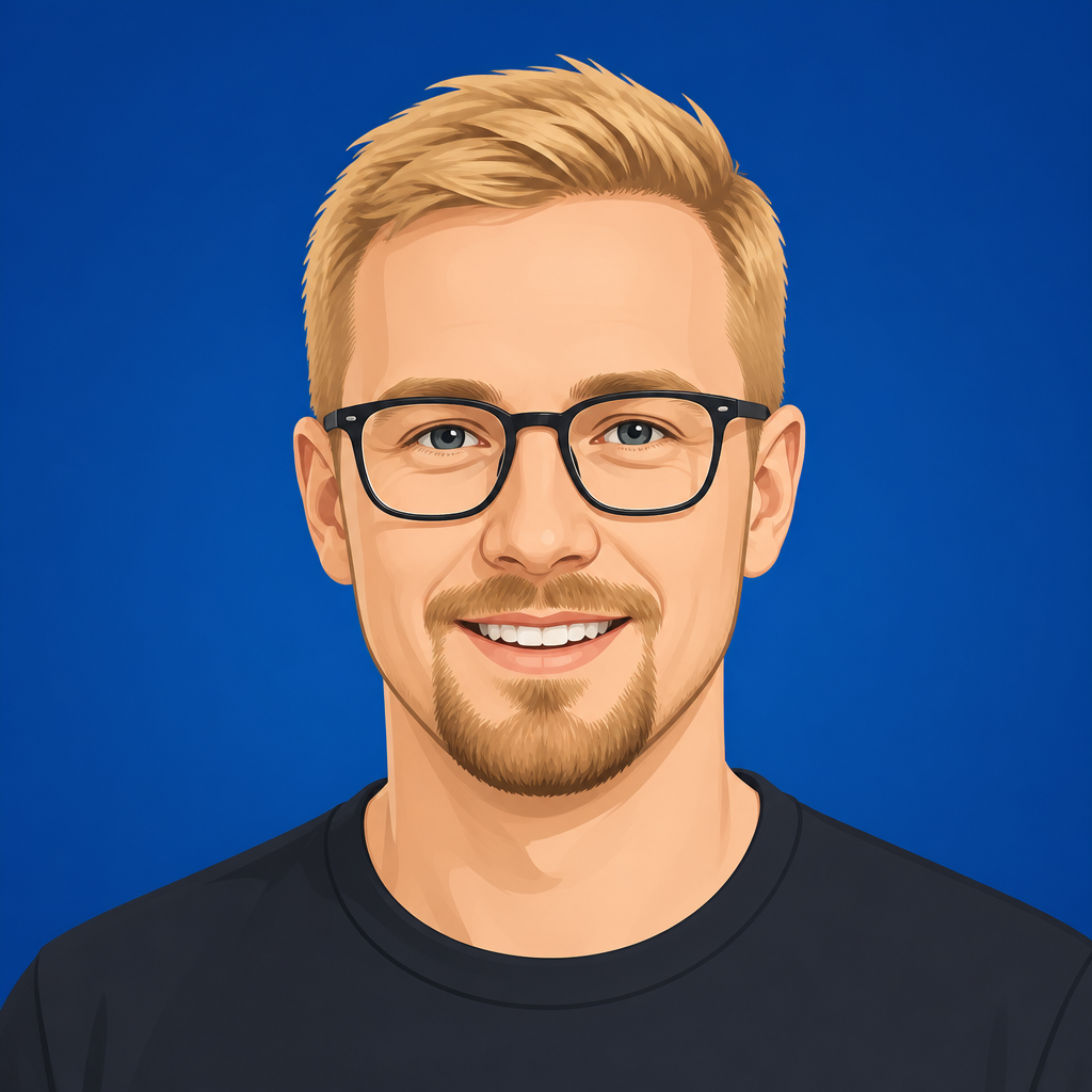 Illustrated headshot of David M.