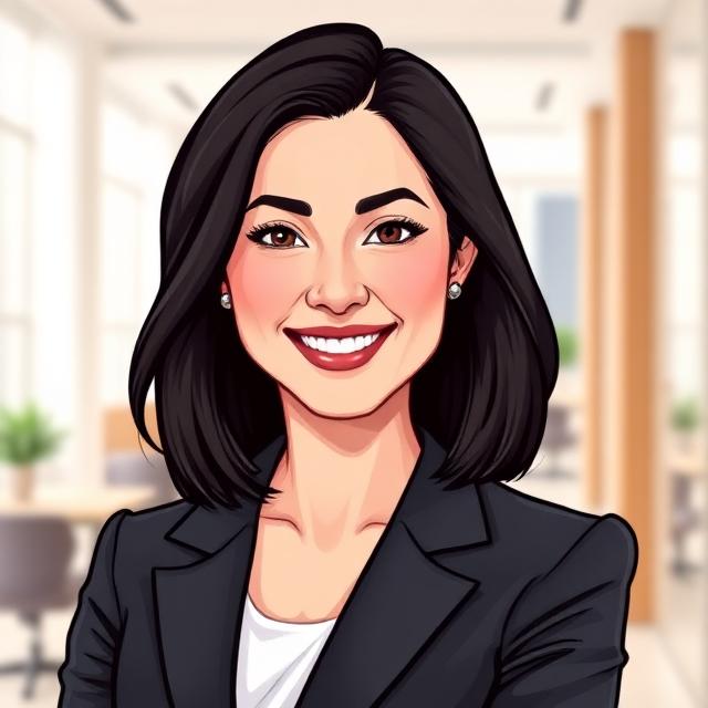 Illustrated headshot of Maria L.