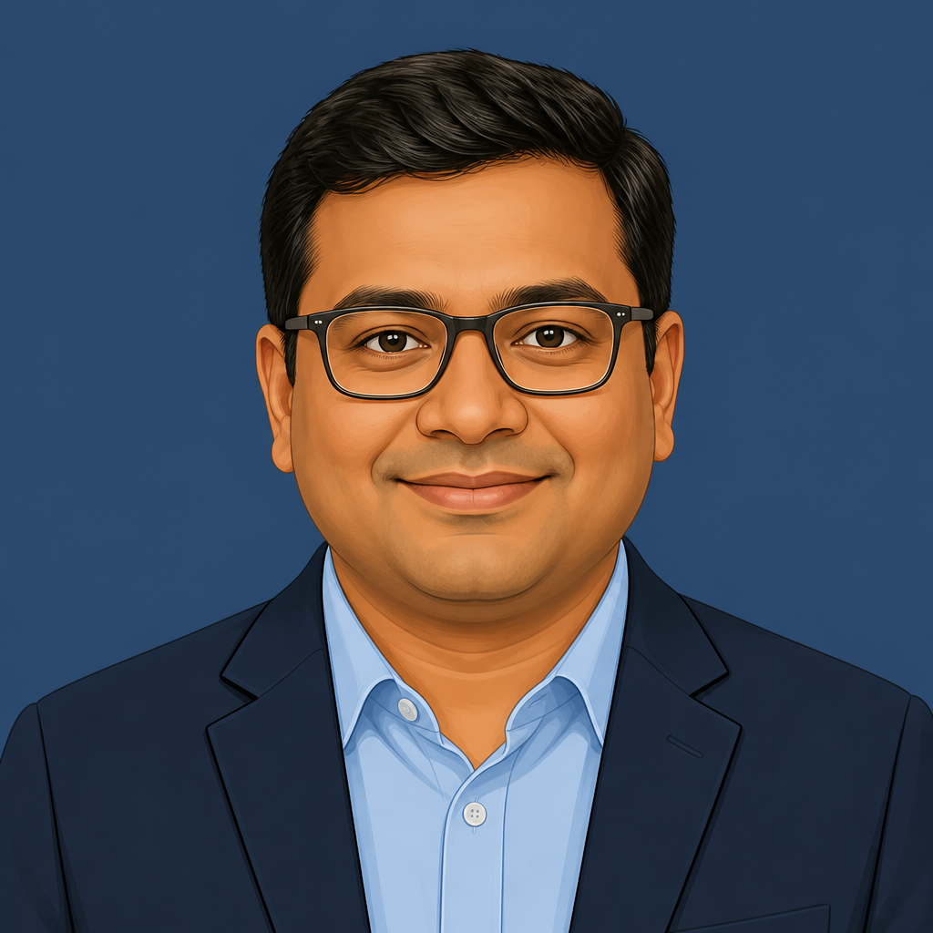 Illustrated headshot of Naresh G.